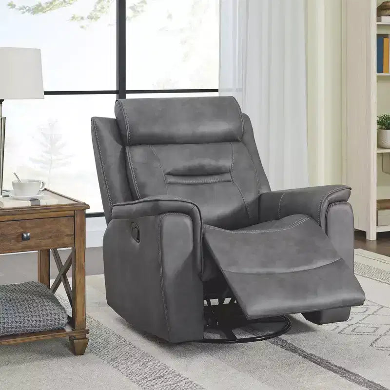 Fauteuil inclinable manuel pivotant en similicuir Spruce & Spring Fauteuil inclinable planeur