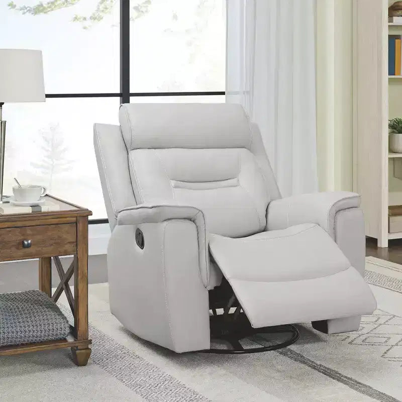 Fauteuil inclinable manuel pivotant en similicuir Spruce & Spring Fauteuil inclinable planeur