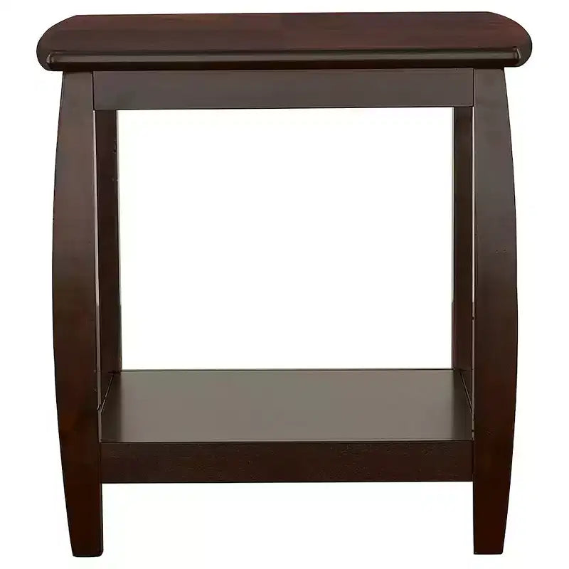 Coaster, Dixon Table d'appoint carrée en bois à 1 étagère Espresso