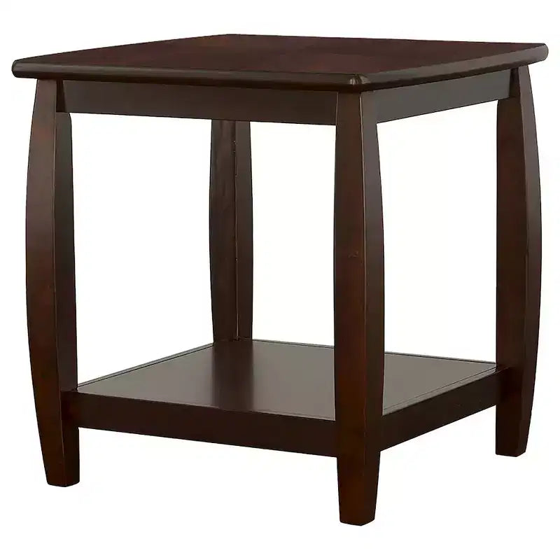 Coaster, Dixon Table d'appoint carrée en bois à 1 étagère Espresso