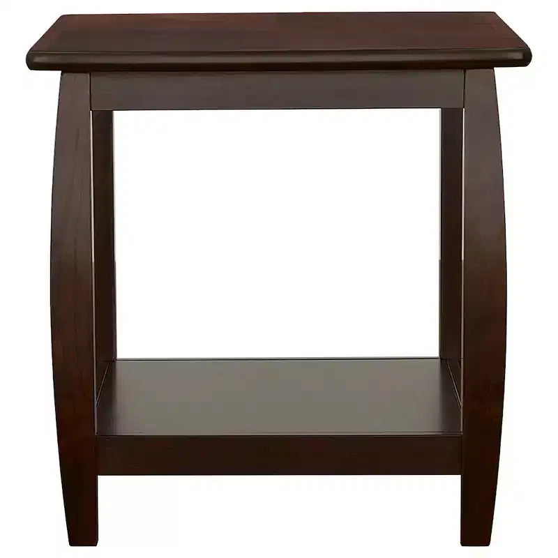 Coaster, Dixon Table d'appoint carrée en bois à 1 étagère Espresso