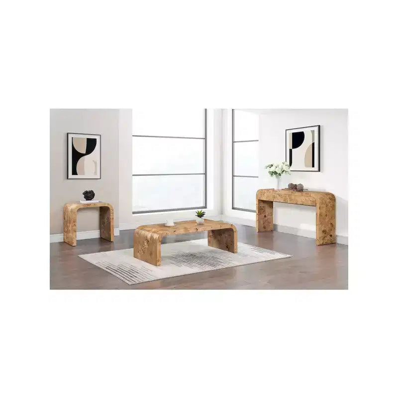 Meridian Furniture, Table d'appoint Cresthill en frêne naturel