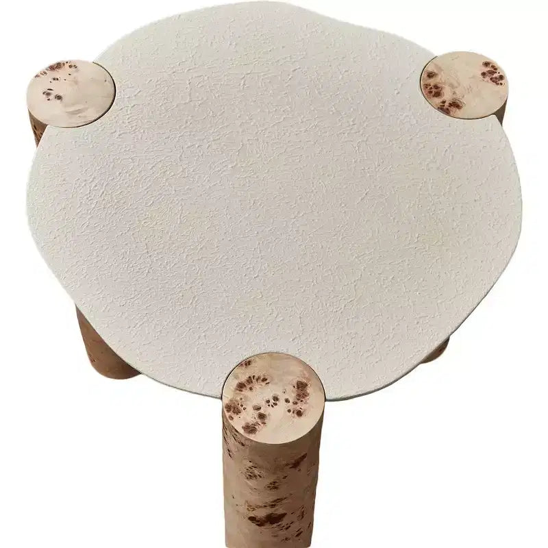 Meridian Furniture, table d'appoint Thor en loupe de bois naturel