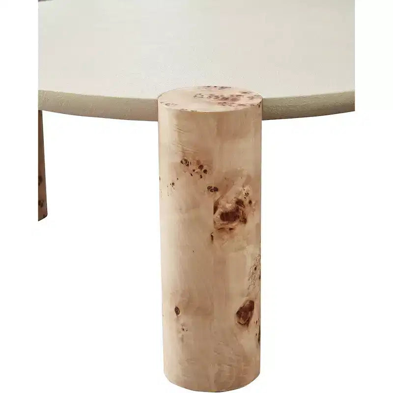 Meridian Furniture, table d'appoint Thor en loupe de bois naturel