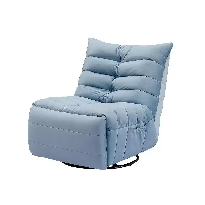 GustoWave Fauteuil de salon moderne 61" avec poche latérale, capacité de charge de 100 kg, fauteuil paresseux en velours bleu lac