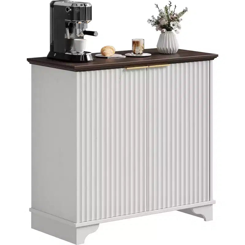 Meuble de bar à café, Meuble de rangement de cuisine, Buffet de ferme moderne avec tiroir, Meuble d'appoint avec portes coulissantes pour cuisine, salle à manger