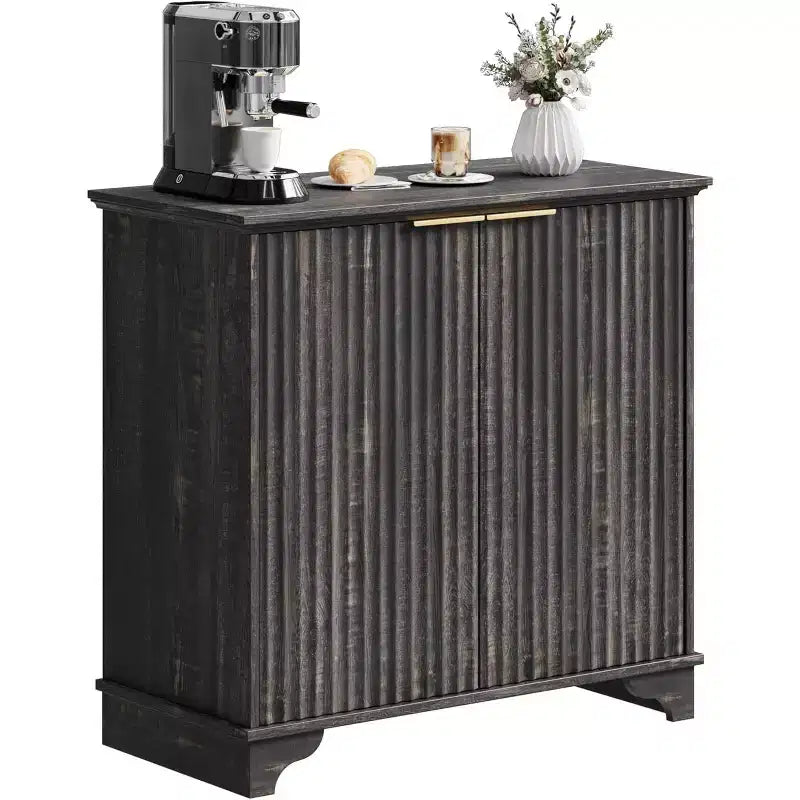Meuble de bar à café, Meuble de rangement de cuisine, Buffet de ferme moderne avec tiroir, Meuble d'appoint avec portes coulissantes pour cuisine, salle à manger