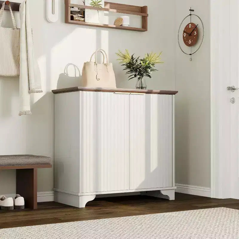 Meuble de bar à café, Meuble de rangement de cuisine, Buffet de ferme moderne avec tiroir, Meuble d'appoint avec portes coulissantes pour cuisine, salle à manger