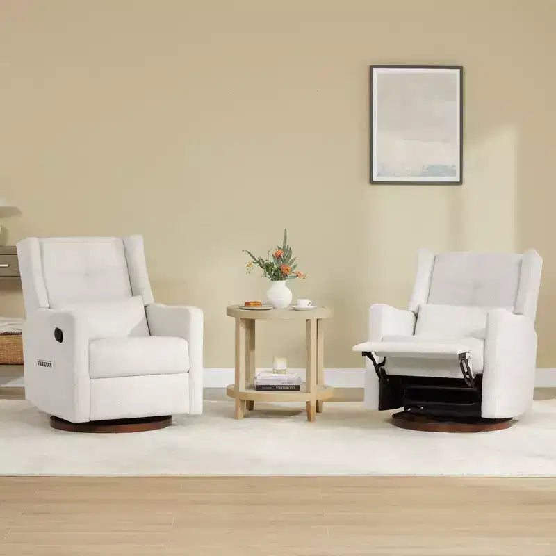 Fauteuil inclinable pivotant manuel Spruce & Spring avec oreiller lombaire