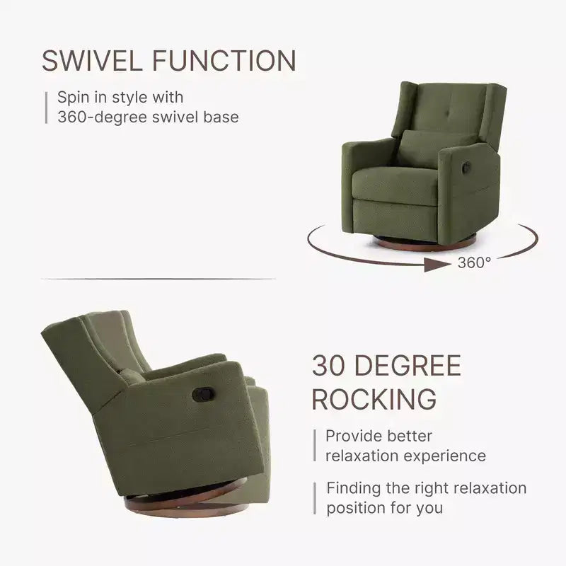 Fauteuil inclinable pivotant manuel Spruce & Spring avec oreiller lombaire