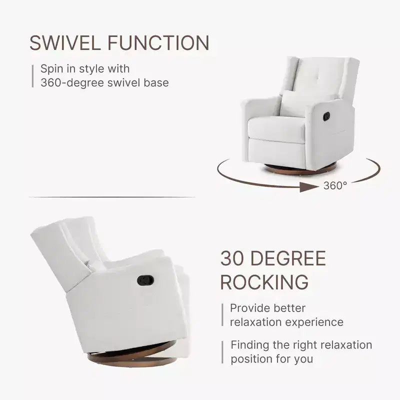 Fauteuil inclinable pivotant manuel Spruce & Spring avec oreiller lombaire