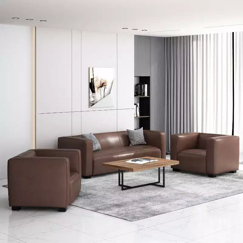 Christopher Knight Home Goyette Ensemble de 3 canapés de salon contemporains en similicuir