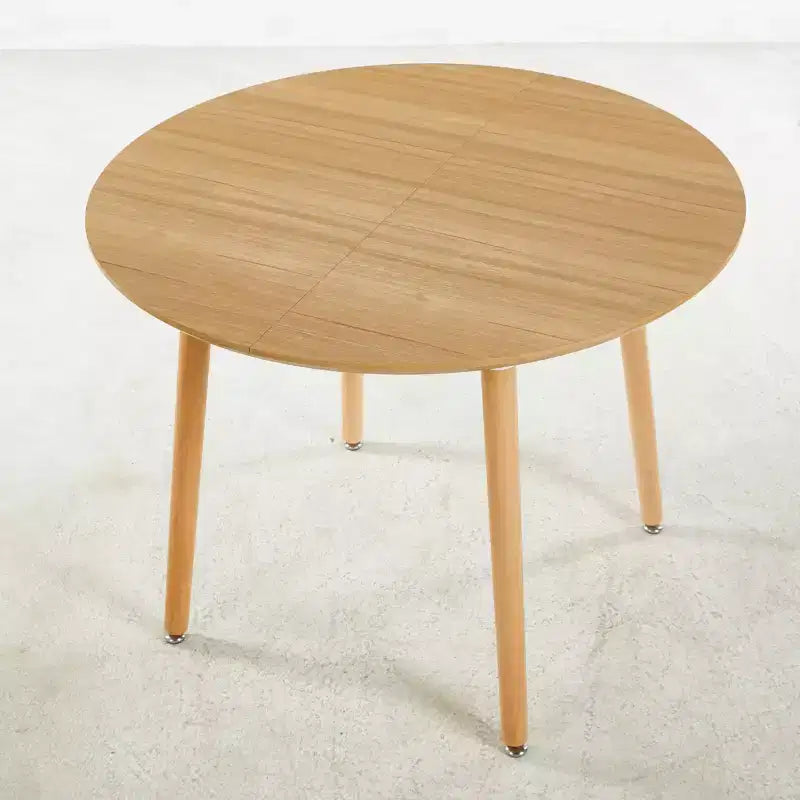 Table à manger ovale extensible Okak Modern Wood avec pieds en métal robustes, table de cuisine minimaliste pour la salle à manger, repas en famille