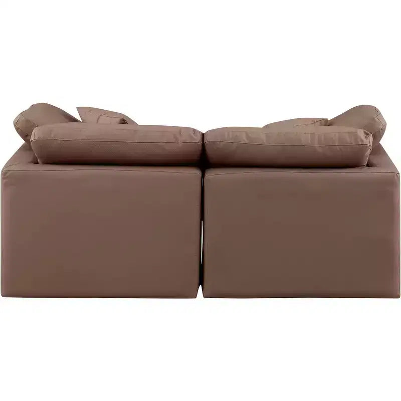 Meridian Furniture, Canapé modulaire en cuir vegan Indulge