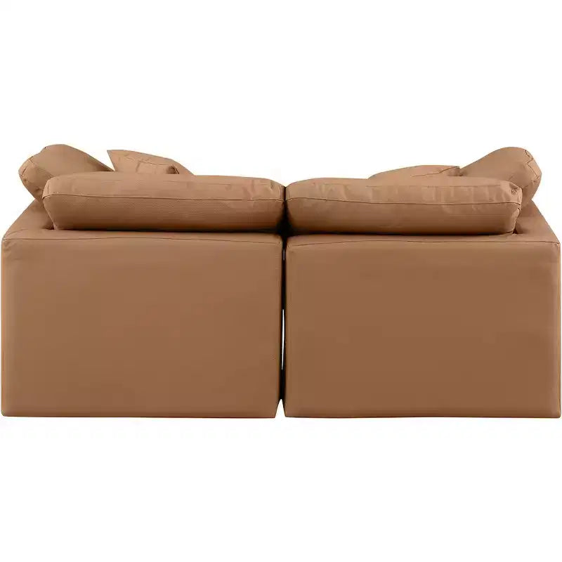 Meridian Furniture, Canapé modulaire en cuir vegan Indulge