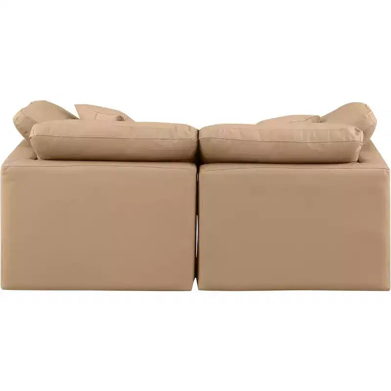 Meridian Furniture, Canapé modulaire en cuir vegan Indulge