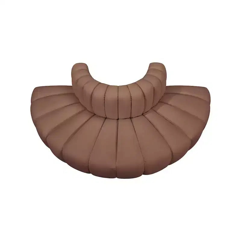 Meridian Furniture, Canapé Modulable Arc en Cuir Vegan Cognac