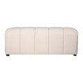 Jofran,Tess Contemporary Modern Ivory Boucle Upholstered Plush Bench