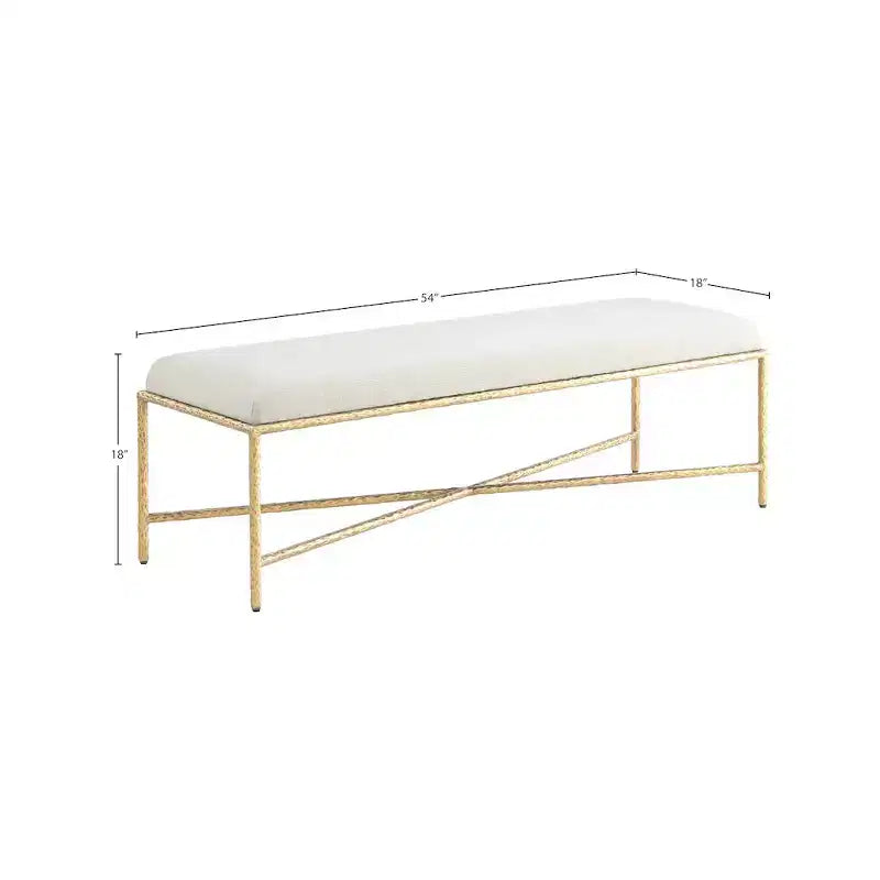 Meridian Furniture, Banc en tissu chenille Valley
