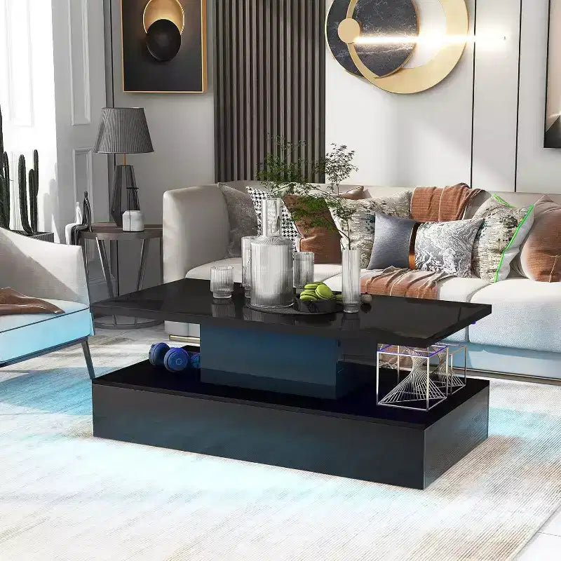 Table basse minimaliste moderne Acekool, ambiance 16 couleurs, modes RVB, nettoyage facile, panneau de particules, décoration de salon, montage facile