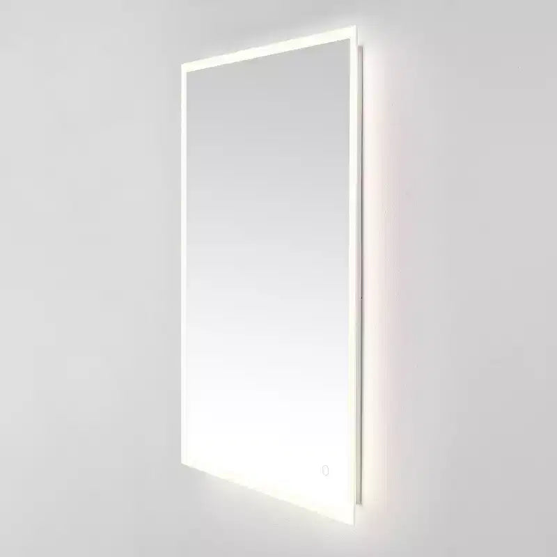 Miroir rectangulaire Houston 24 en aluminium et LED - LMR1003 - Argent/Blanc - Safavieh