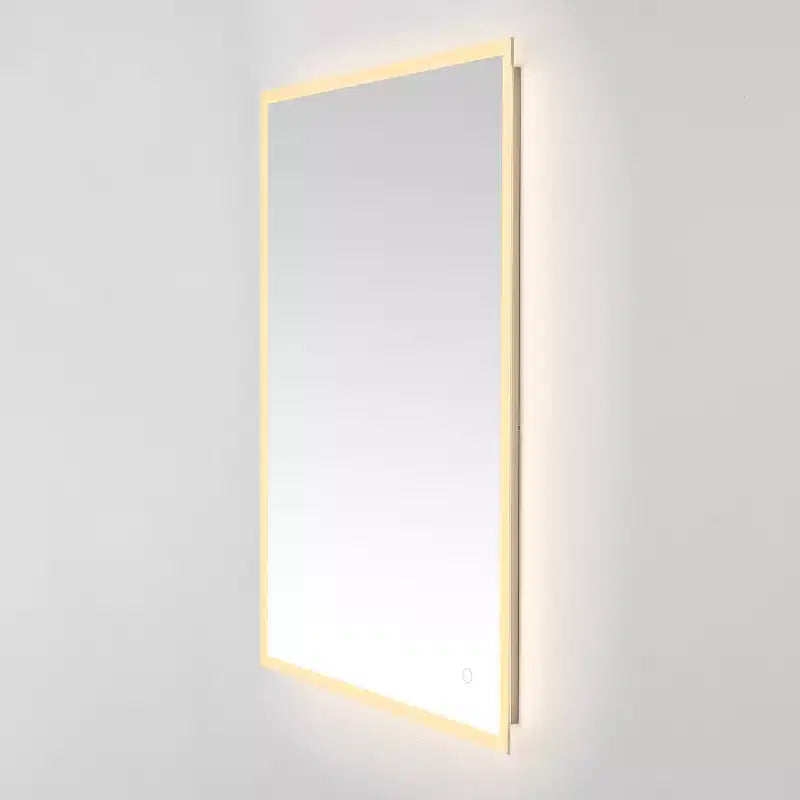 Miroir rectangulaire Houston 24 en aluminium et LED - LMR1003 - Argent/Blanc - Safavieh