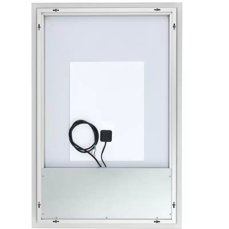 Miroir rectangulaire Houston 24 en aluminium et LED - LMR1003 - Argent/Blanc - Safavieh