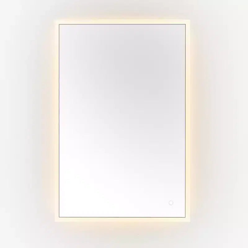 Miroir rectangulaire Houston 24 en aluminium et LED - LMR1003 - Argent/Blanc - Safavieh
