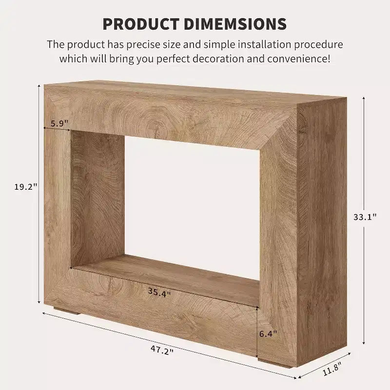 GustoWave 47 Table console de ferme avec rangement, table de canapé étroite pour derrière le canapé, table d'entrée pour le salon, le couloir et la salle à manger