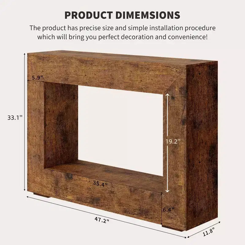 GustoWave 47 Table console de ferme avec rangement, table de canapé étroite pour derrière le canapé, table d'entrée pour le salon, le couloir et la salle à manger
