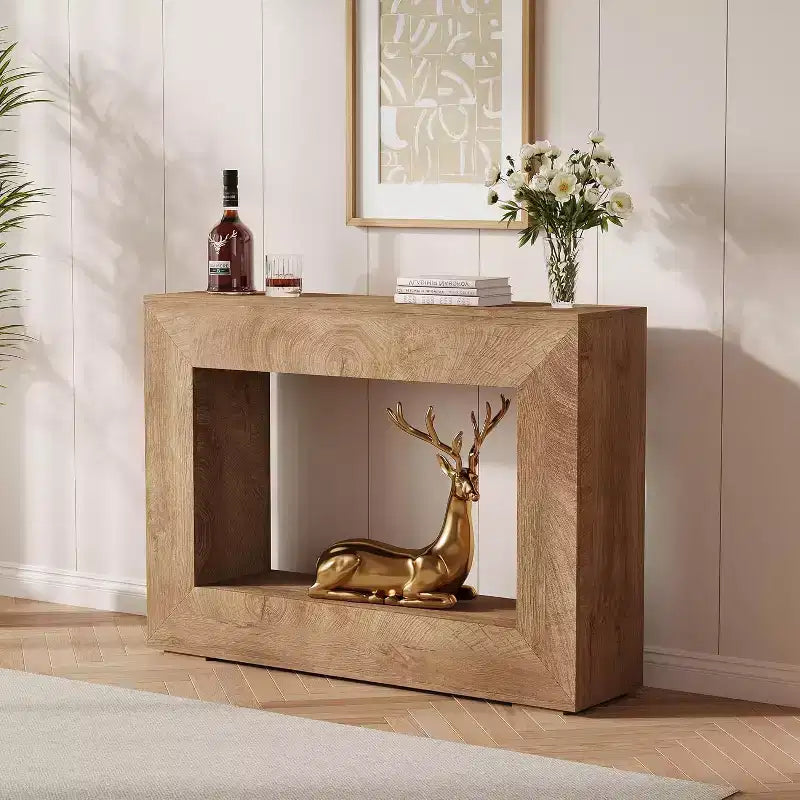 GustoWave 47 Table console de ferme avec rangement, table de canapé étroite pour derrière le canapé, table d'entrée pour le salon, le couloir et la salle à manger