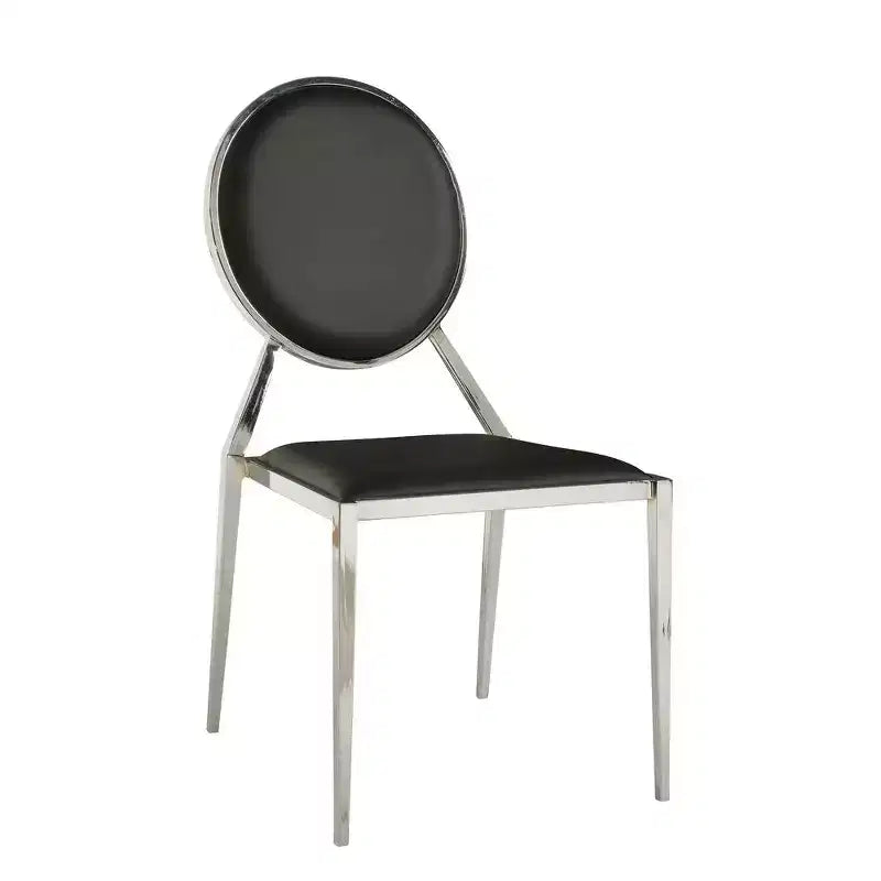 Chintaly Imports, Chaise d'appoint contemporaine rembourrée à dossier rond – Lot de 4
