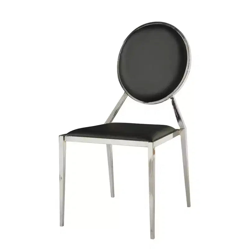 Chintaly Imports, Chaise d'appoint contemporaine rembourrée à dossier rond – Lot de 4