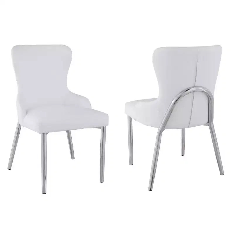 Chintaly Imports, chaise d'appoint contemporaine à dossier haut - Lot de 2