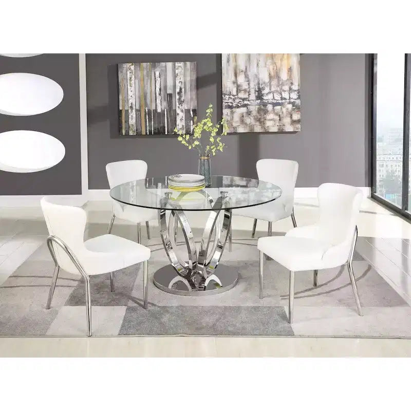 Chintaly Imports, chaise d'appoint contemporaine à dossier haut - Lot de 2