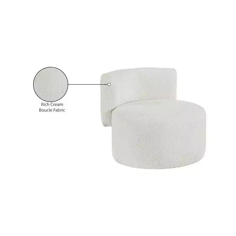 Meridian Furniture, fauteuil d'appoint en tissu bouclé Como