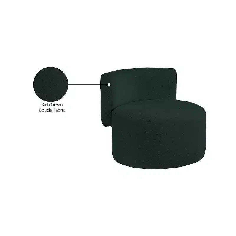 Meridian Furniture, fauteuil d'appoint en tissu bouclé Como