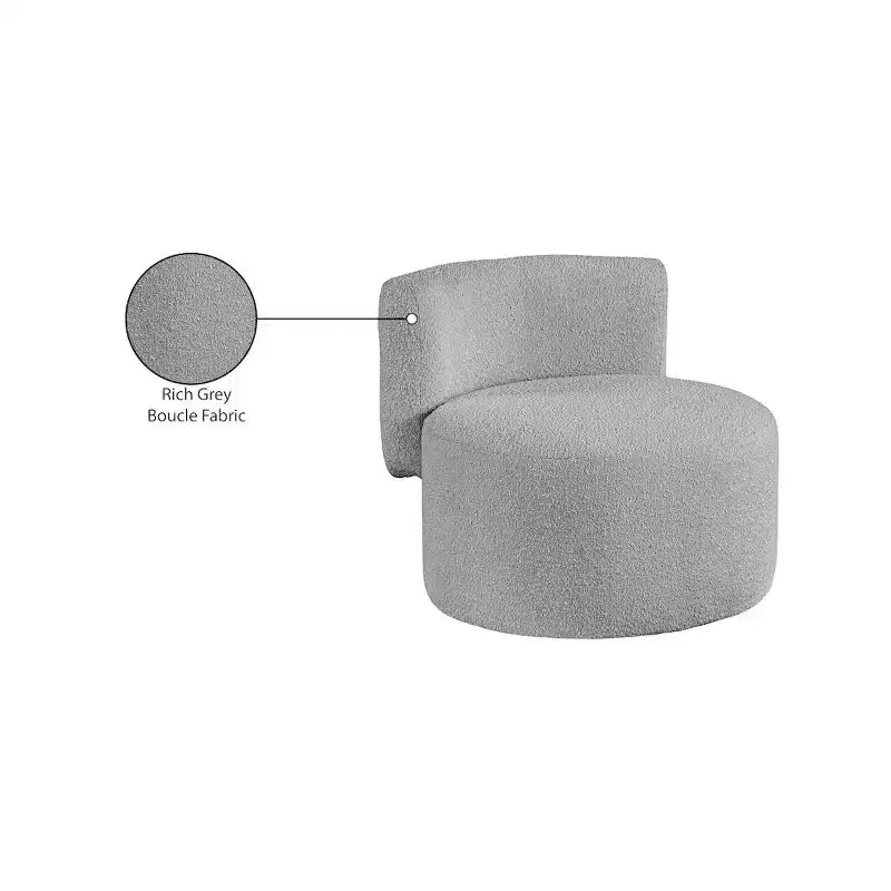 Meridian Furniture, fauteuil d'appoint en tissu bouclé Como