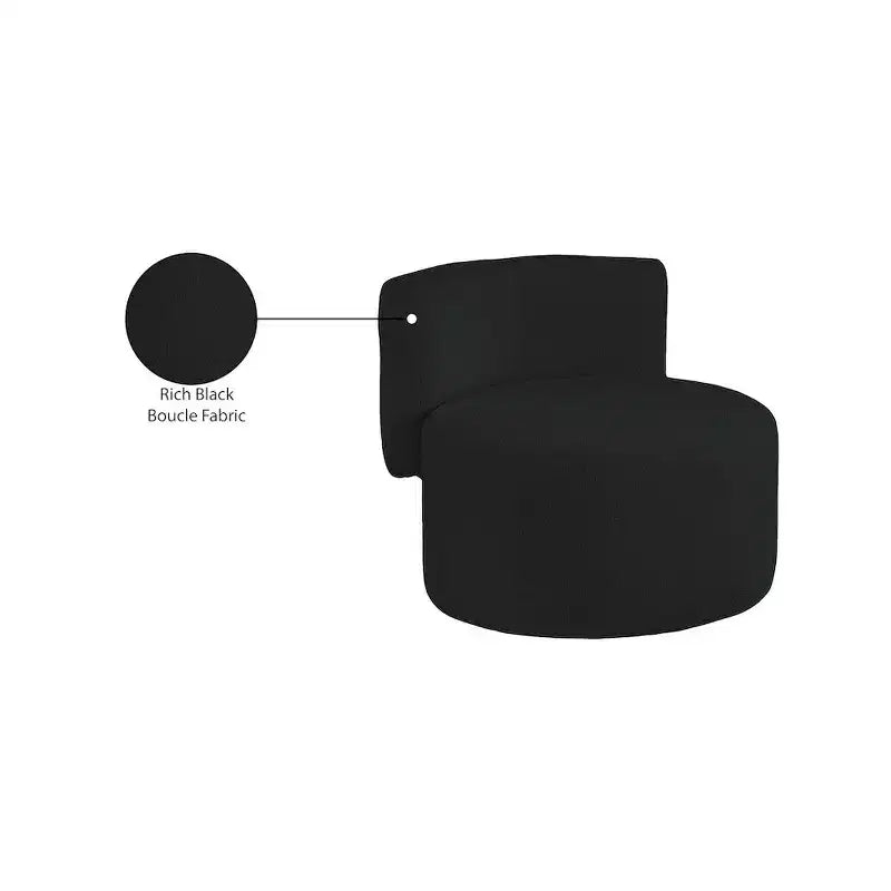 Meridian Furniture, fauteuil d'appoint en tissu bouclé Como