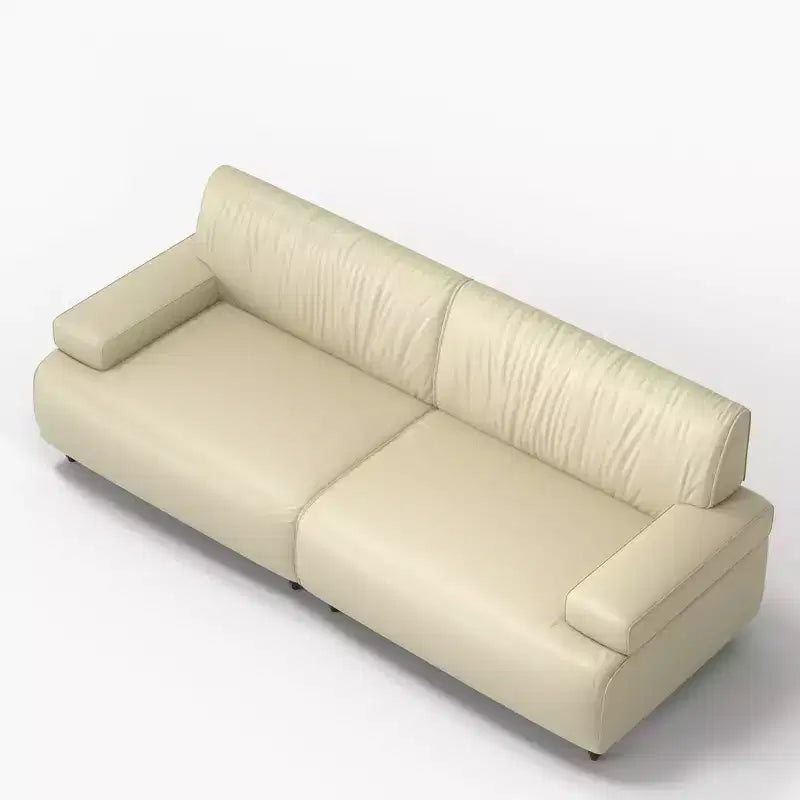 Canapé en cuir Gaoyangjiaju de 219,5 cm avec cadre en bois massif