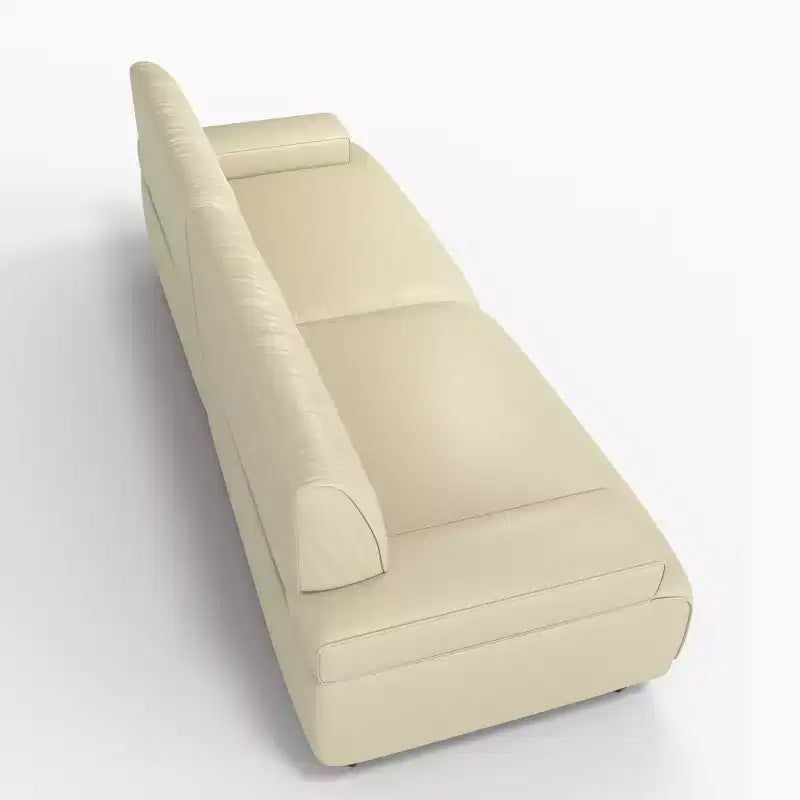 Canapé en cuir Gaoyangjiaju de 219,5 cm avec cadre en bois massif