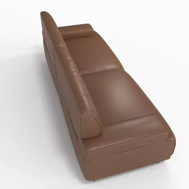 Canapé en cuir Gaoyangjiaju de 219,5 cm avec cadre en bois massif