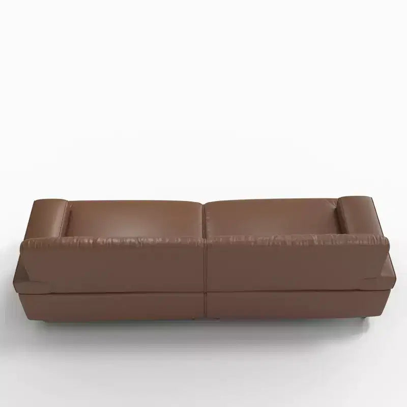 Canapé en cuir Gaoyangjiaju de 219,5 cm avec cadre en bois massif