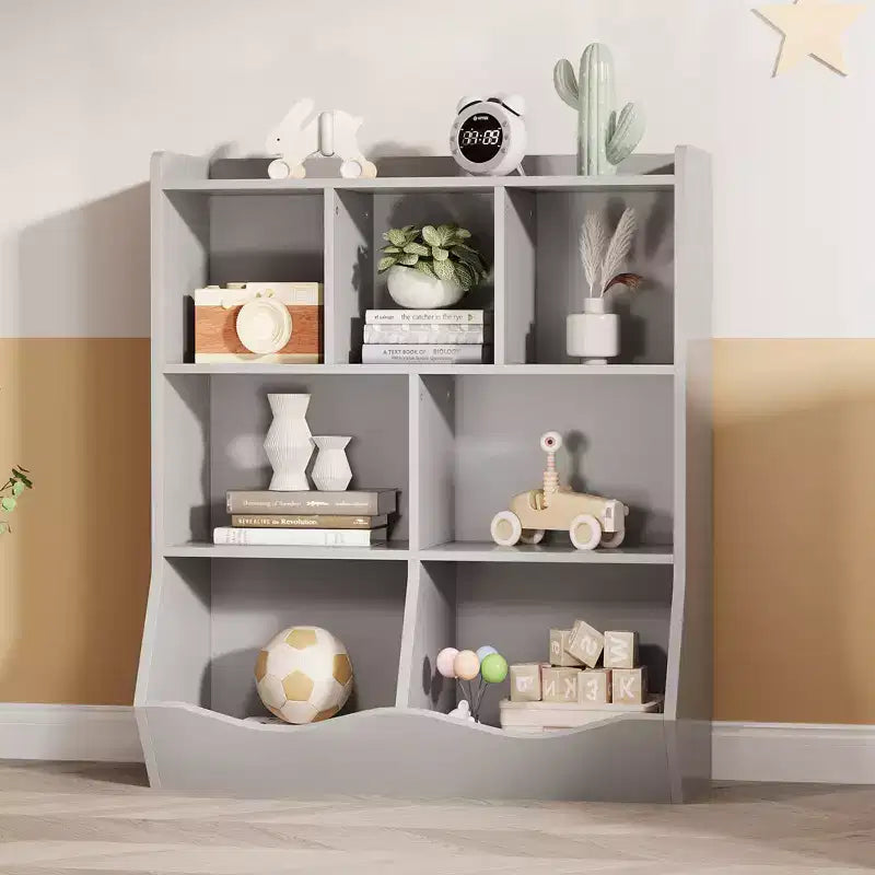 COZONY 42,5 Organisateur de rangement de jouets à 3 niveaux avec étagère, Rangement de jouets à 5 casiers pour salle de jeux, chambre d'enfant, crèche, salon et école