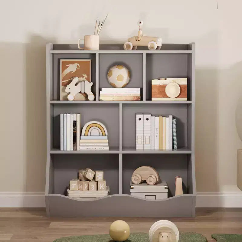 COZONY 42,5 Organisateur de rangement de jouets à 3 niveaux avec étagère, Rangement de jouets à 5 casiers pour salle de jeux, chambre d'enfant, crèche, salon et école