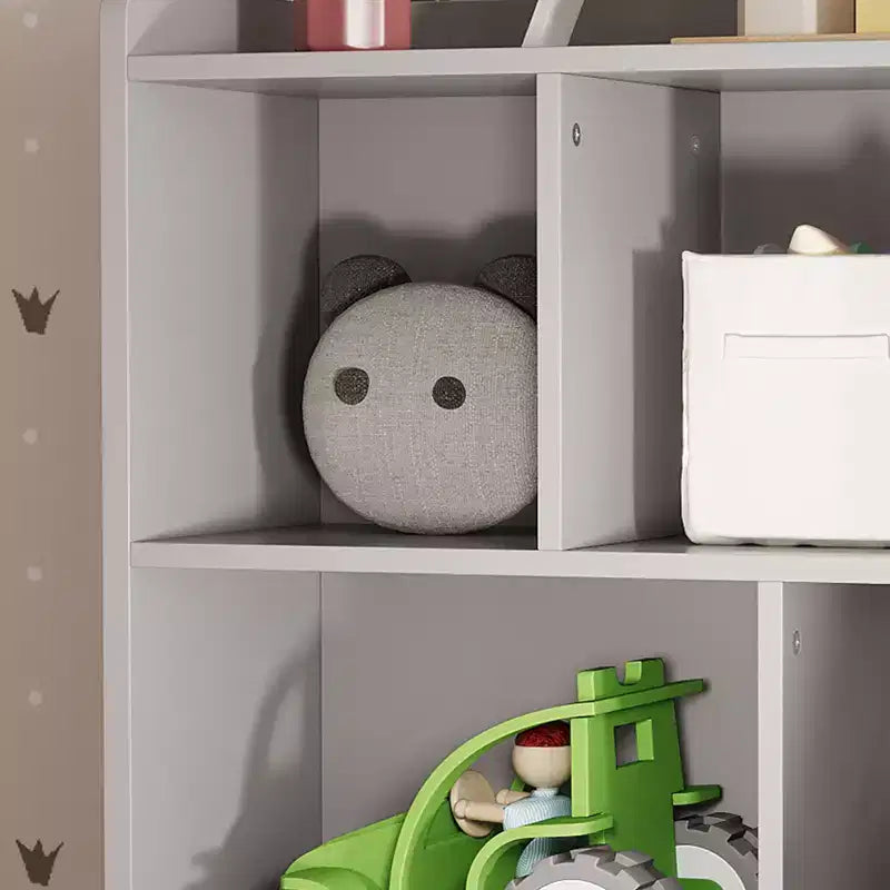 COZONY 42,5 Organisateur de rangement de jouets à 3 niveaux avec étagère, Rangement de jouets à 5 casiers pour salle de jeux, chambre d'enfant, crèche, salon et école