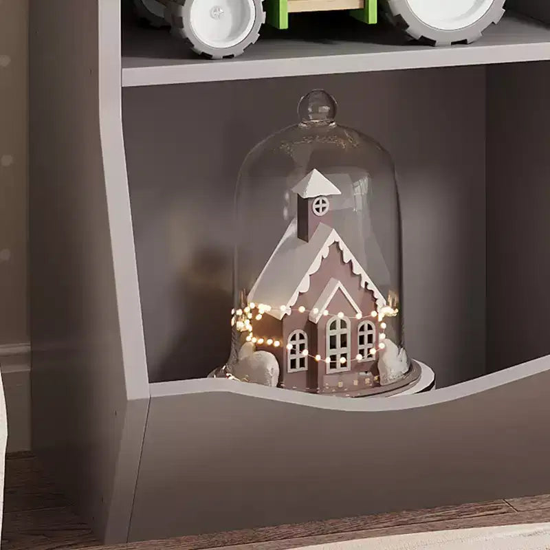 COZONY 42,5 Organisateur de rangement de jouets à 3 niveaux avec étagère, Rangement de jouets à 5 casiers pour salle de jeux, chambre d'enfant, crèche, salon et école