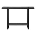 HomeRoots 47 Black Wood and Metal Distressed Sled Console Table With Shelf