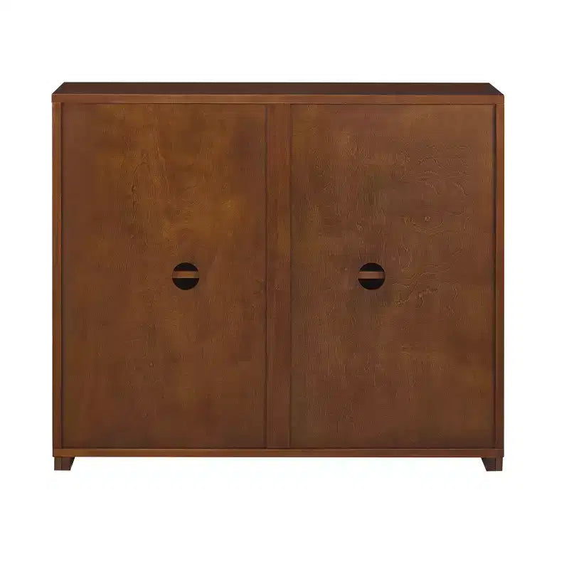 Buffet 2 portes GDFStudio Suches effet bois moderne avec passe-câbles