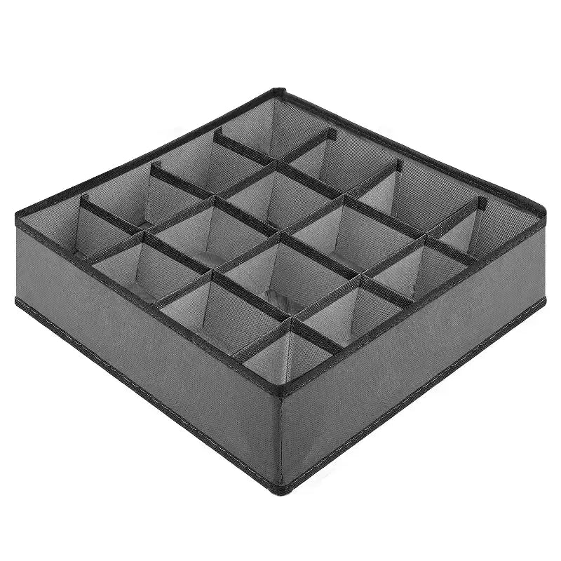 Organisateur de tiroir pour vêtements Garnen, bacs de rangement à 16 compartiments pour chaussettes et sous-vêtements, organisateur et rangement de placard pour chambre de bébé, gris